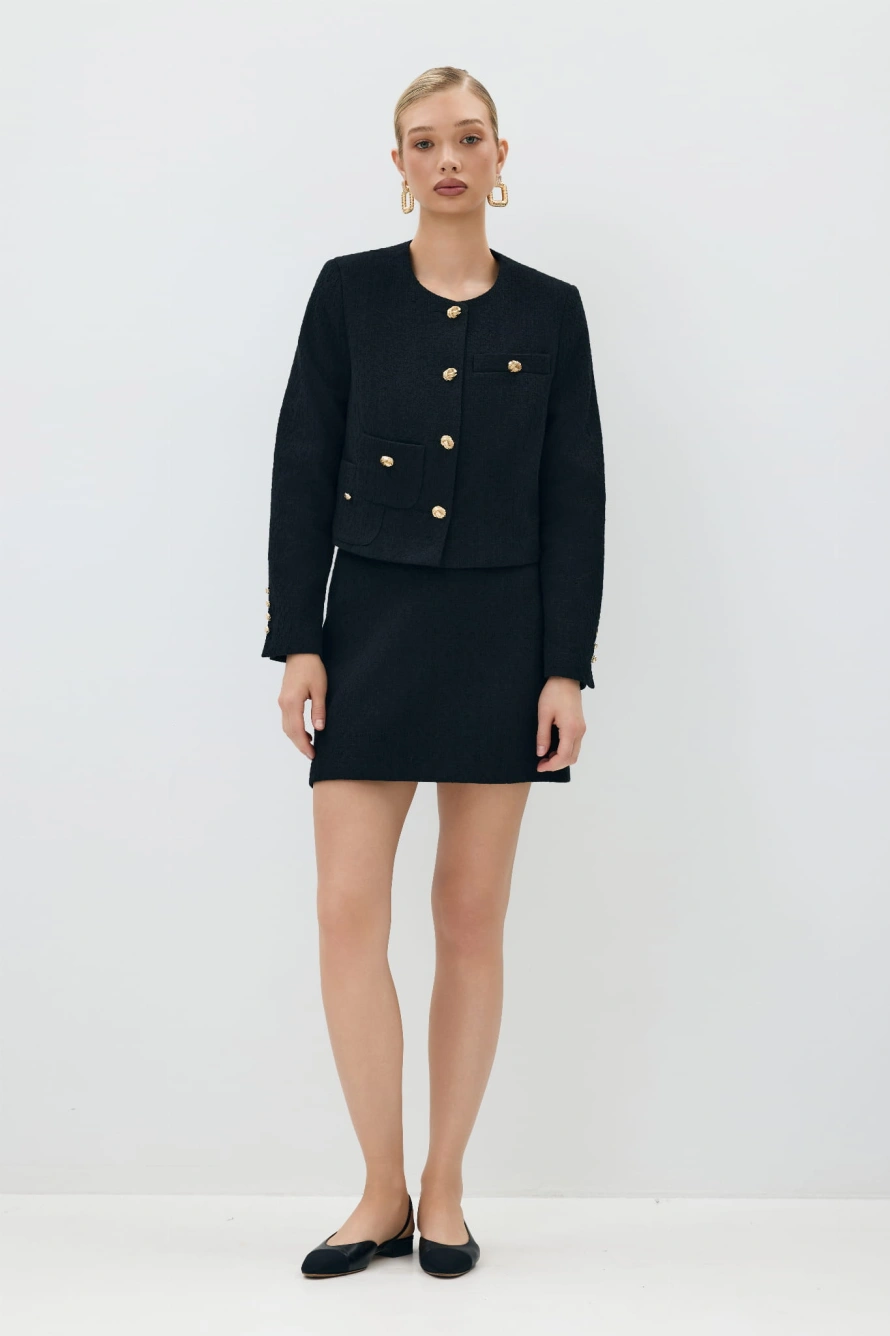 PREMIÈRE NOIR CROPPED BLAZER