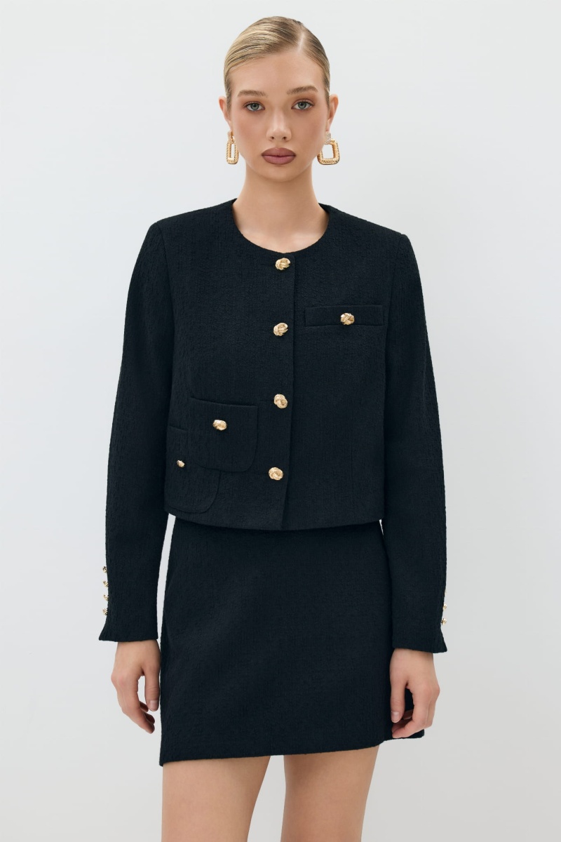 PREMIÈRE NOIR CROPPED BLAZER