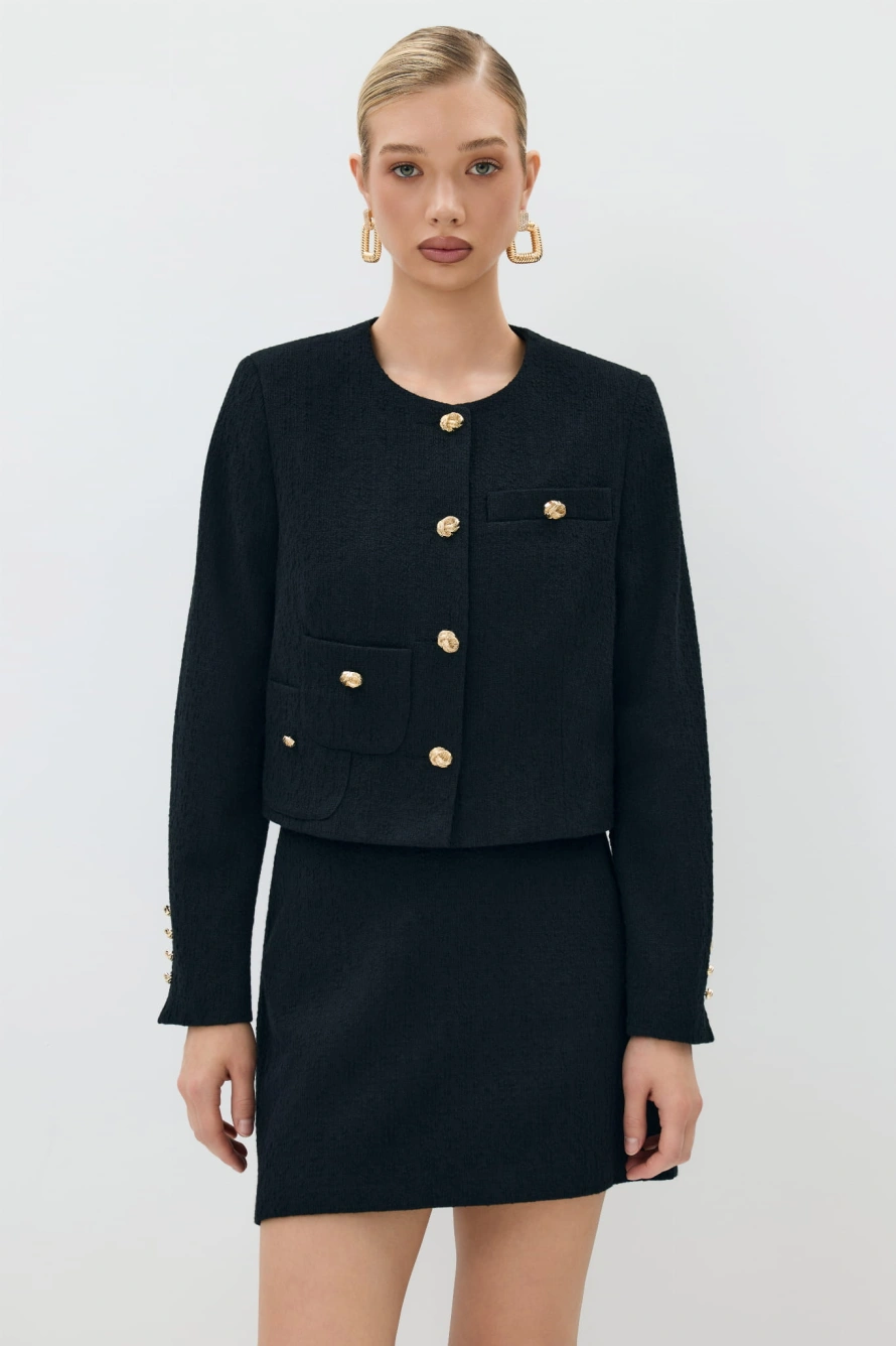 PREMIÈRE NOIR CROPPED BLAZER