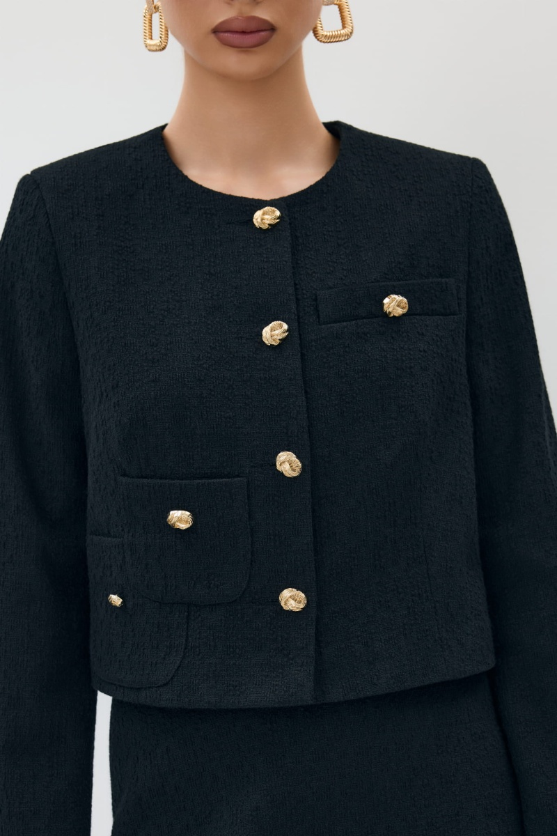PREMIÈRE NOIR CROPPED BLAZER